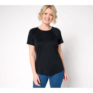 Martha Stewart Women's Top Sz L Signature Essentials Modern Black A685857